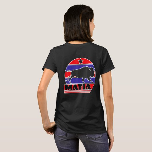 Bills for Buffalo Fan  Retro Foot T-shirt (Achterkant volledig)