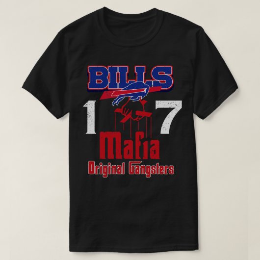 Bills Maffia Originele Gangsters Ruw getextureerd T-shirt (Design voorkant)