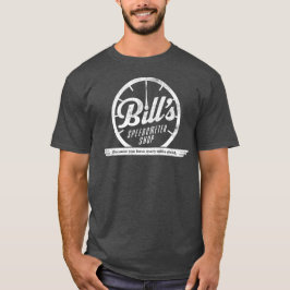 Bill's Speedometer Shop Distressed White Logo T-sh T-shirt