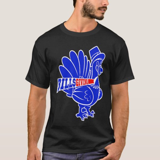 BillsGiving Happy Thanksgiving Football T-shirt (Voorkant)