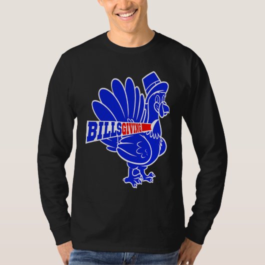BillsGiving Happy Thanksgiving Football T-shirt (Voorkant)