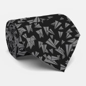 Billy Badass Paper Planes Woven Graphic Stropdas (Opgerold)