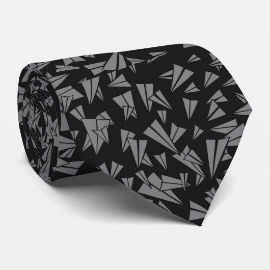 Billy Badass Paper Planes Woven Graphic Stropdas (Opgerold)
