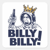 Billy Billy. koning Vierkante Sticker (Voorkant)