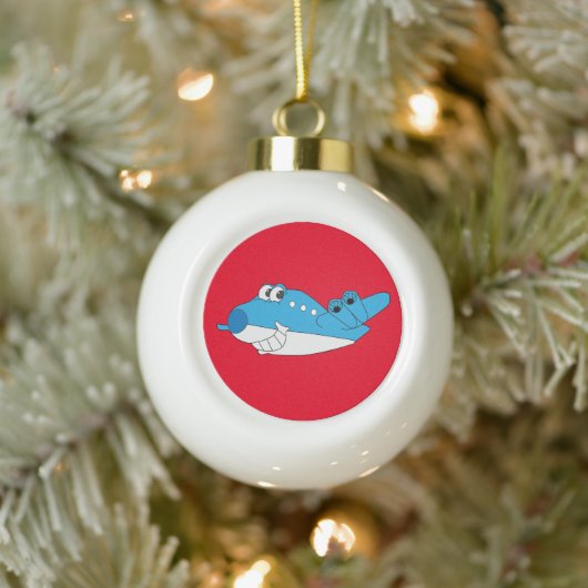 Billy Blue Kerstmis Collectie! Keramische Bal Ornament (Boom)