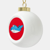 Billy Blue Kerstmis Collectie! Keramische Bal Ornament (Rechts)