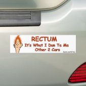 Billy Bob-Rectum Bumpersticker (Op auto)