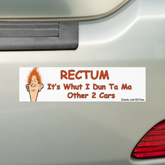 Billy Bob-Rectum Bumpersticker (Op auto)