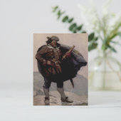 “Billy Bones” Piraatschilderij door NC Wyeth Briefkaart (Staand voorkant)