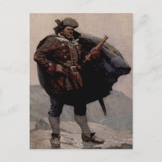 “Billy Bones” Piraatschilderij door NC Wyeth Briefkaart (Voorkant)