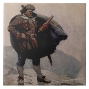 “Billy Bones” Piraatschilderij door NC Wyeth Tegeltje