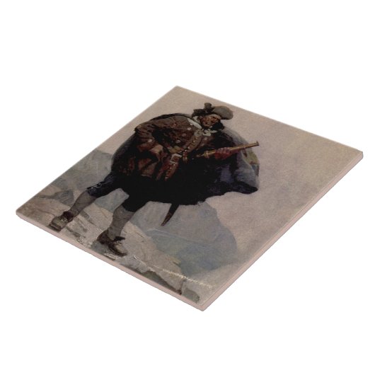 “Billy Bones” Piraatschilderij door NC Wyeth Tegeltje (Zijkant)