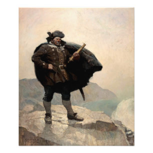 Billy Botten, Treasure Island, door N.C. Wyeth Foto Afdruk