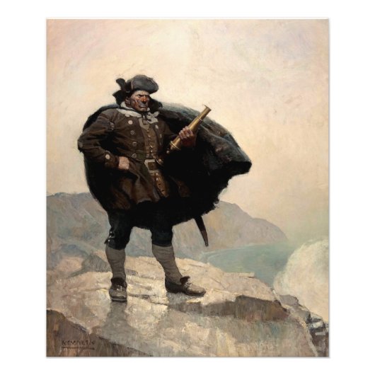 Billy Botten, Treasure Island, door N.C. Wyeth Foto Afdruk (Voorkant)