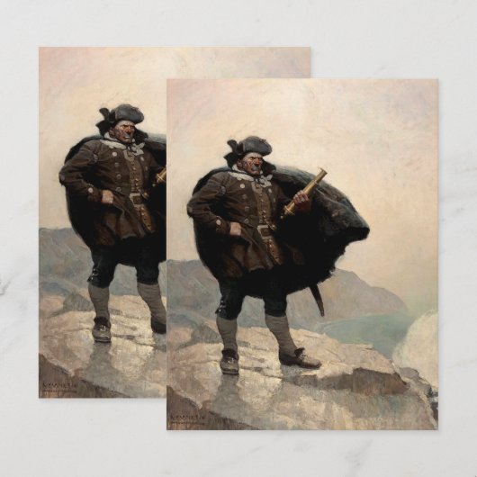 Billy Botten, Treasure Island, door N.C. Wyeth Notitiekaartje (Voorkant / Achterkant)