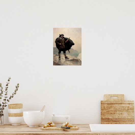 Billy Botten, Treasure Island, door N.C. Wyeth Poster (Keuken)