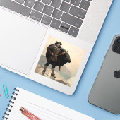 Billy Botten, Treasure Island, door N.C. Wyeth Sticker (Laptop met iPhone)