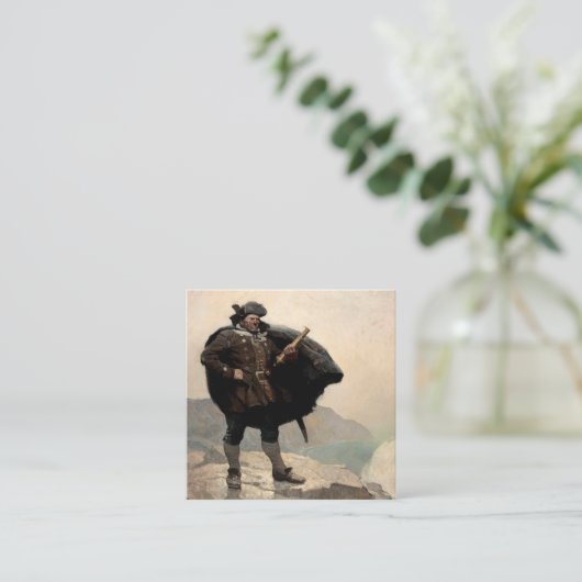 Billy Botten, Treasure Island, door N.C. Wyeth Vierkante Visitekaartje (Staand voorkant)