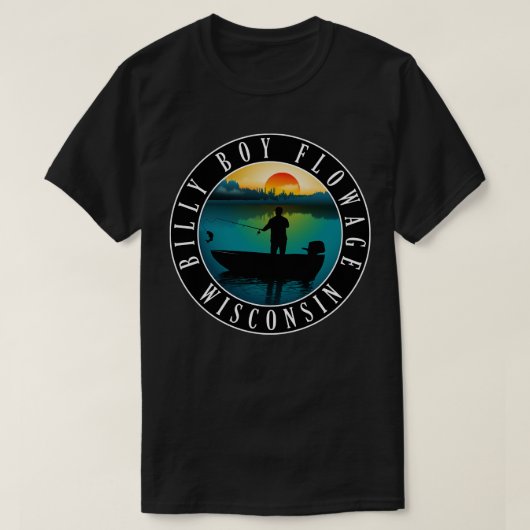 Billy Boy Flowage Wisconsin Vist T-shirt (Design voorkant)