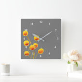 Billy Button yellow Australian native flower Vierkante Klok (Huis)