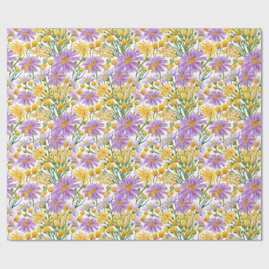 Billy Buttonnen en Daisy Bloemen Cadeaupapier (Vlak)