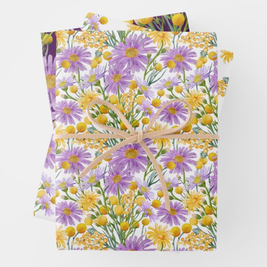 Billy Buttonnen en Daisy Bloemen Inpakpapier Vel (In situ)