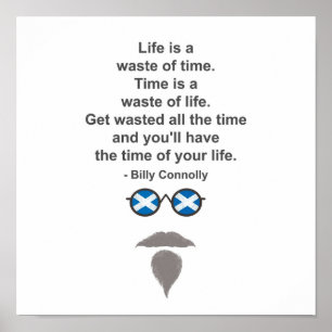 Billy Connolly bril en citaat Poster