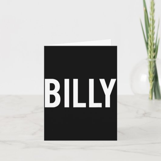 Billy - Cool New Funny Name Fan Gift Tee  Kaart (Voorkant)