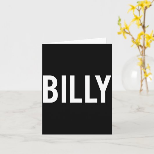 Billy - Cool New Funny Name Fan Gift Tee  Kaart (Gele Bloem)