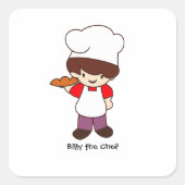 Billy de Chef Masterchef Print Vierkante Sticker (Voorkant)
