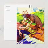 billy geitenkorf en trol briefkaart (Voorkant / Achterkant)