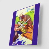 billy geitenkorf en trol vierkante klok (Hoek)