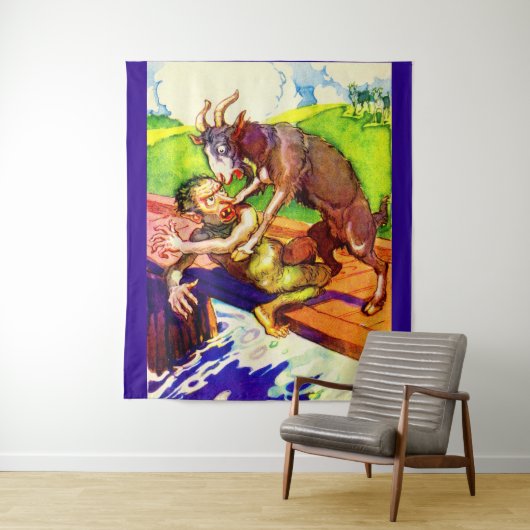 billy geitenkorf en trol wandkleed (In situ)