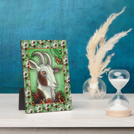 BILLY GOAT EN HERFSTBLADEREN, THANKSGIVING BOERDER FOTOPLAAT (Zijkant)