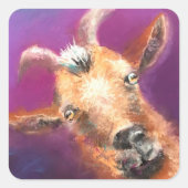 Billy Goat Eyes Vierkante Sticker (Voorkant)