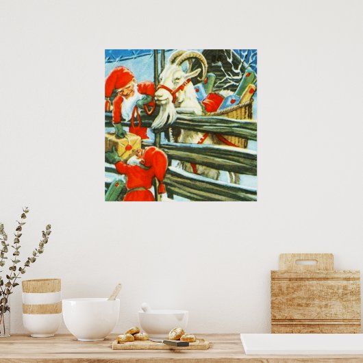 "Billy Goat Helper" van Jenny Nystrom Poster (Keuken)