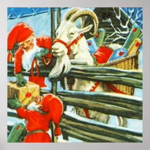 "Billy Goat Helper" van Jenny Nystrom Poster