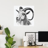 Billy Goat - Kunstdruk Poster (Thuiskantoor)