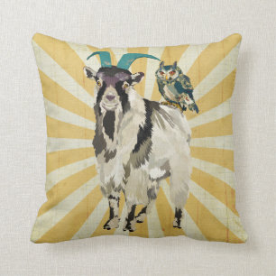 Billy Goat & Owl Mojo Pillow Kussen