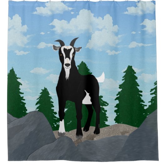 Billy Goat Shower Curtain Douchegordijn (Voorkant)
