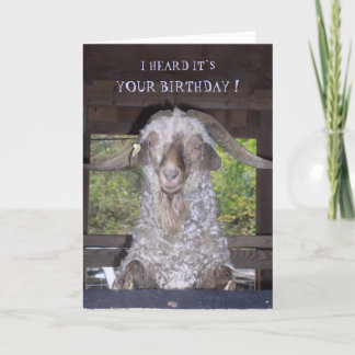 BILLY GOAT VERJAARDAG KAART