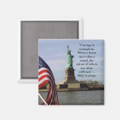 Billy Graham Courage Quote op Magnet (Voorkant / Achterkant)