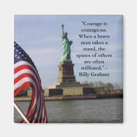 Billy Graham Courage Quote op Magnet (Voorkant)