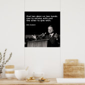 Billy Graham Quote (Giving) Poster (Keuken)
