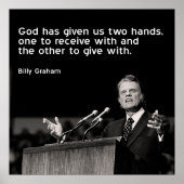 Billy Graham Quote (Giving) Poster (Voorkant)