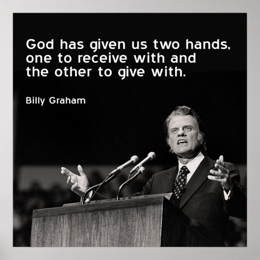 Billy Graham Quote (Giving) Poster (Voorkant)