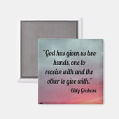 Billy Graham Quote Magneet (Voorkant / Achterkant)