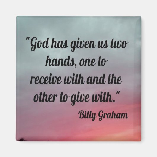 Billy Graham Quote Magneet (Voorkant)