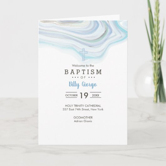 Billy Greek Orthodox Church Baptisme Programme Programma (Voorkant)