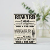 Billy het Kind Gezocht Poster Briefkaart (Staand voorkant)